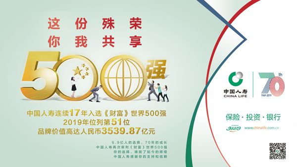 中国人寿连续17年入选《财富》世界500强